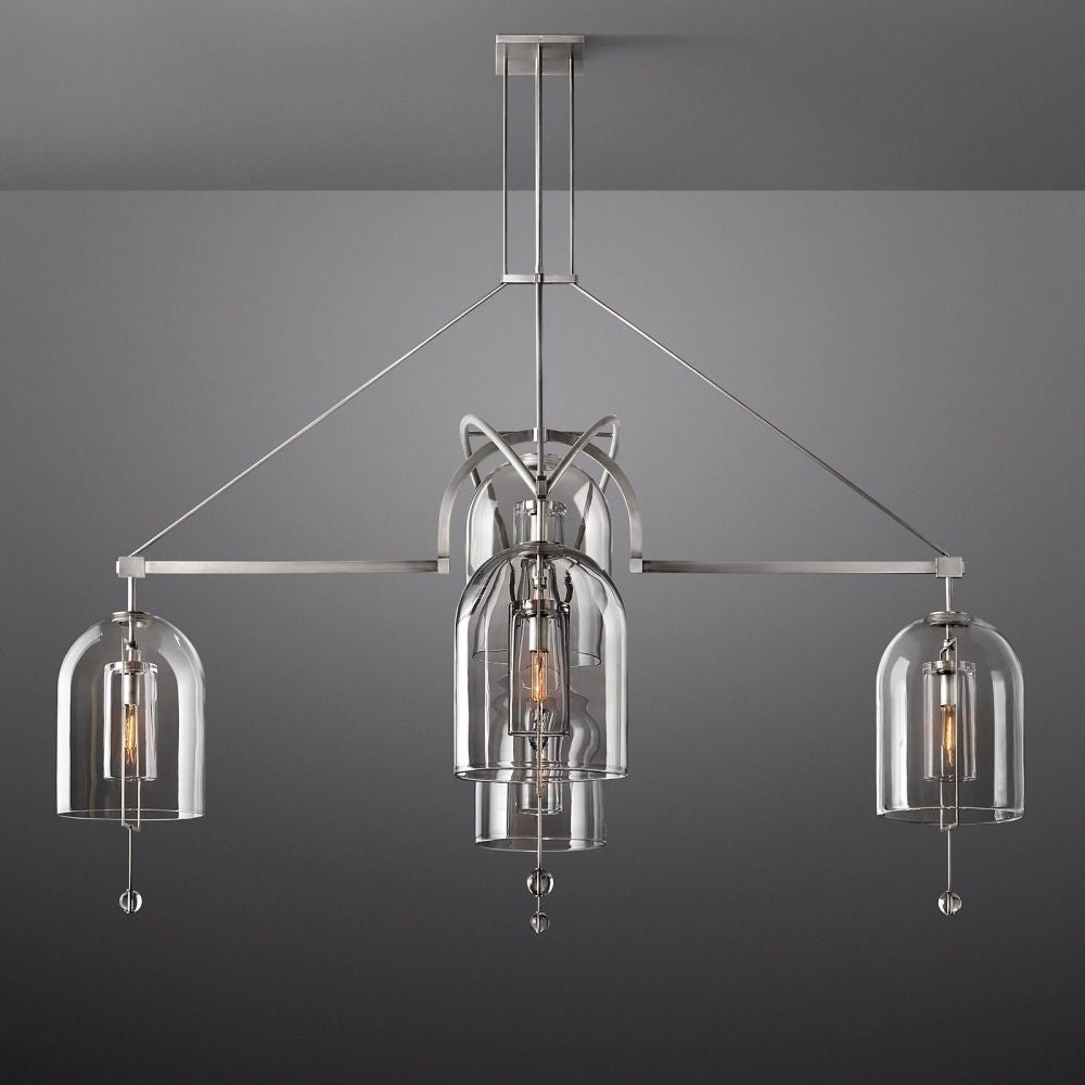 Fulcrum Blown Glass Round Chandelier 85"