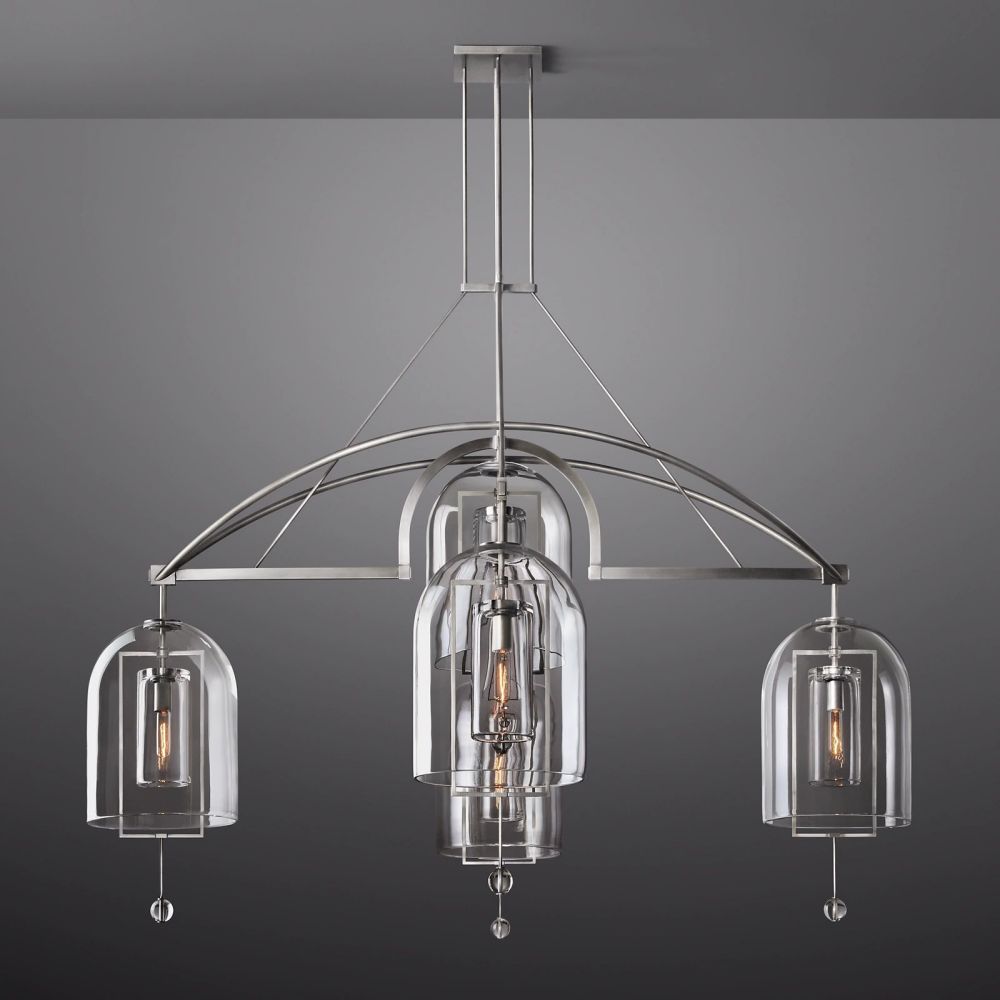Fulcrum Blown Glass Round Chandelier 73"