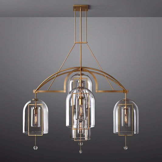 Fulcrum Blown Glass Round Chandelier 61"