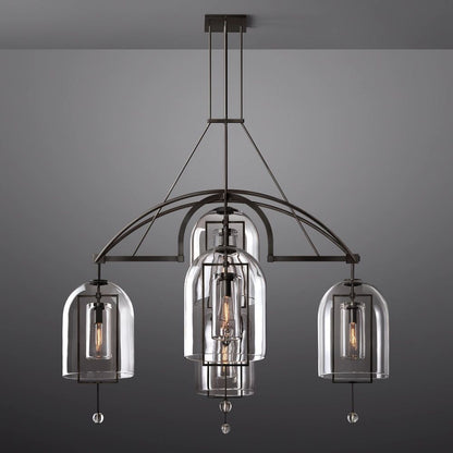 Fulcrum Blown Glass Round Chandelier 61"