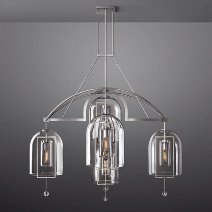 Fulcrum Blown Glass Round Chandelier 61"