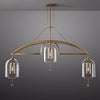 Fulcrum Blown Glass Linear Chandelier 85"