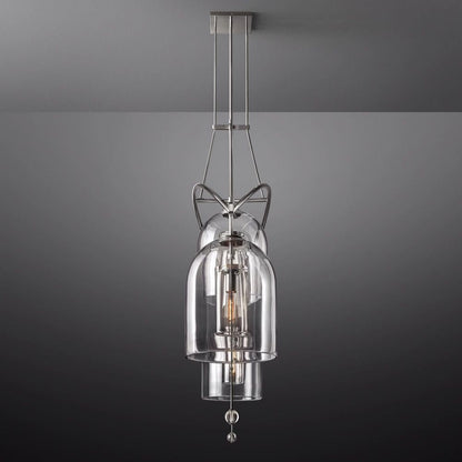 Fulcrum Blown Glass Linear Chandelier 85"