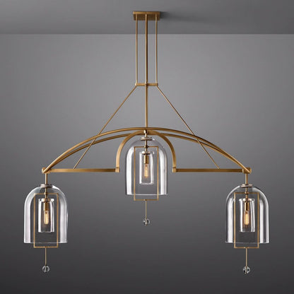 Fulcrum Blown Glass Linear Chandelier 73"