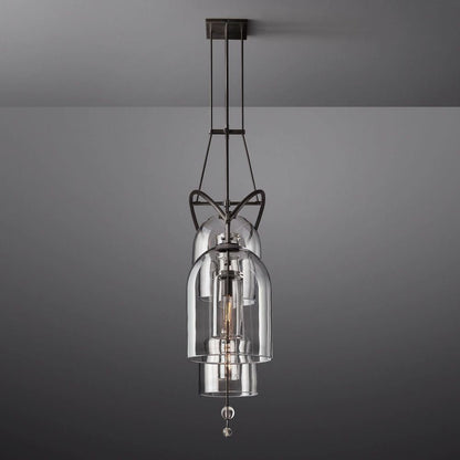 Fulcrum Blown Glass Linear Chandelier 61"