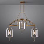 Fulcrum Blown Glass Linear Chandelier 61"