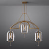 Fulcrum Blown Glass Linear Chandelier 48"