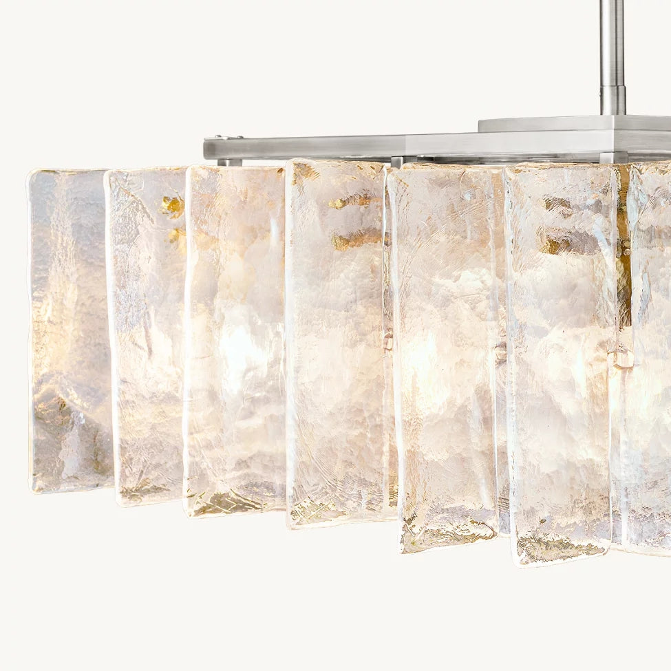 Lattice Module Glass Square Chandelier 37"