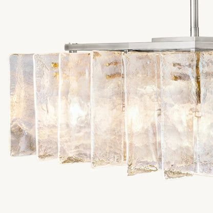 Lattice Module Glass Square Chandelier 37"