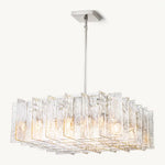 Lattice Module Glass Square Chandelier 37"