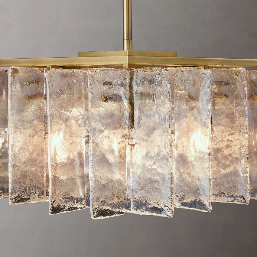Lattice Module Glass Square Chandelier 60"