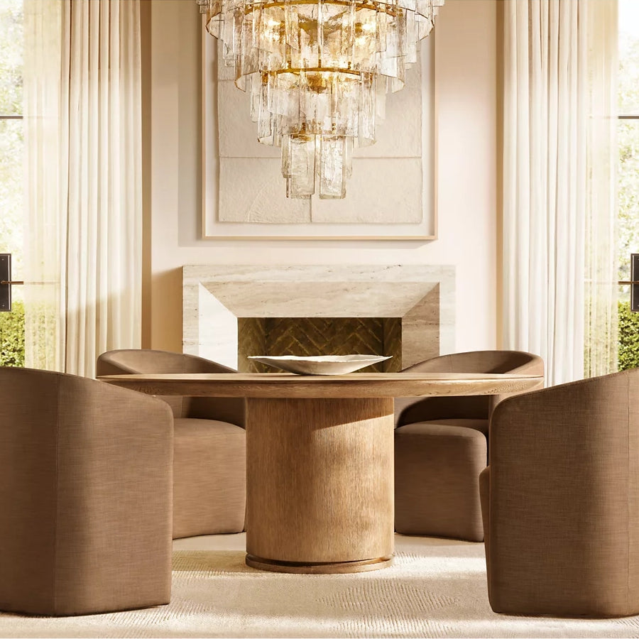 Lattice Module Glass Tiered Round Chandelier 36"