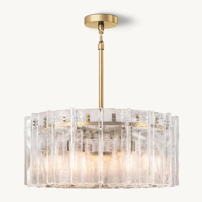 Lattice Module Glass Round Chandelier 37"