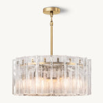 Lattice Module Glass Round Chandelier 37"