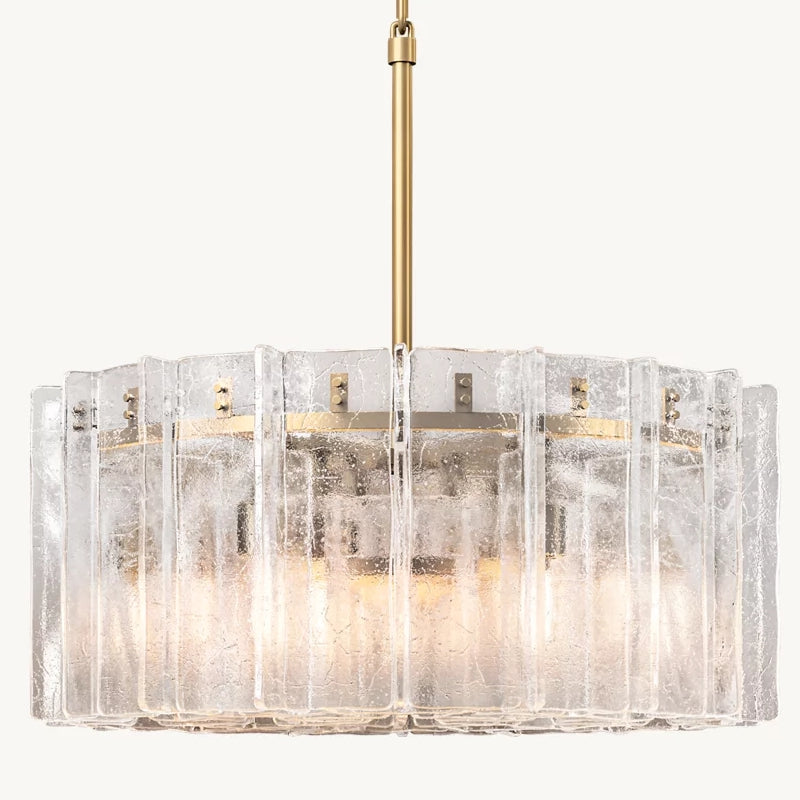 Lattice Module Glass Round Chandelier 37"