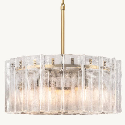 Lattice Module Glass Round Chandelier 37"