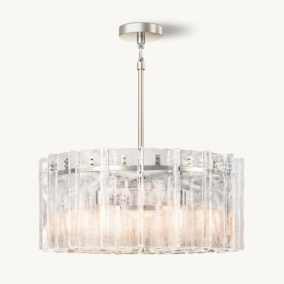 Lattice Module Glass Round Chandelier 37"