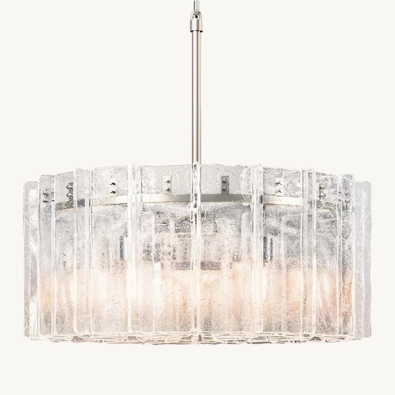 Lattice Module Glass Round Chandelier 37"