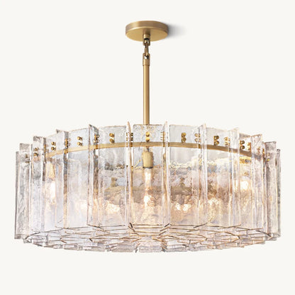 Lattice Module Glass Round Chandelier 60"