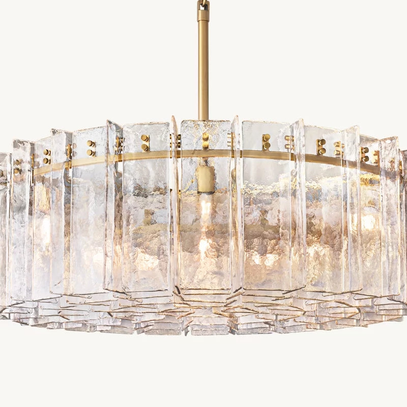 Lattice Module Glass Round Chandelier 60"