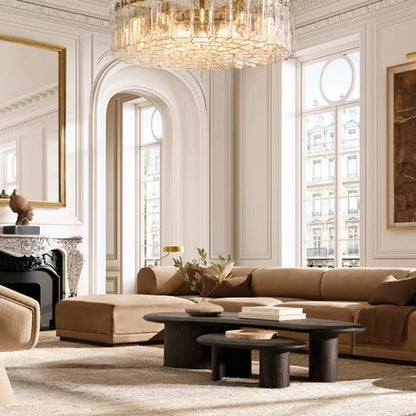 Lattice Module Glass Round Chandelier 48"