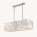 Lattice Module Glass Rectangular Chandelier 67"