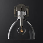 Machinist Glass Cloche Wall Sconce