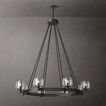 Demaret Sculpted Crystal Round Chandelier 48"