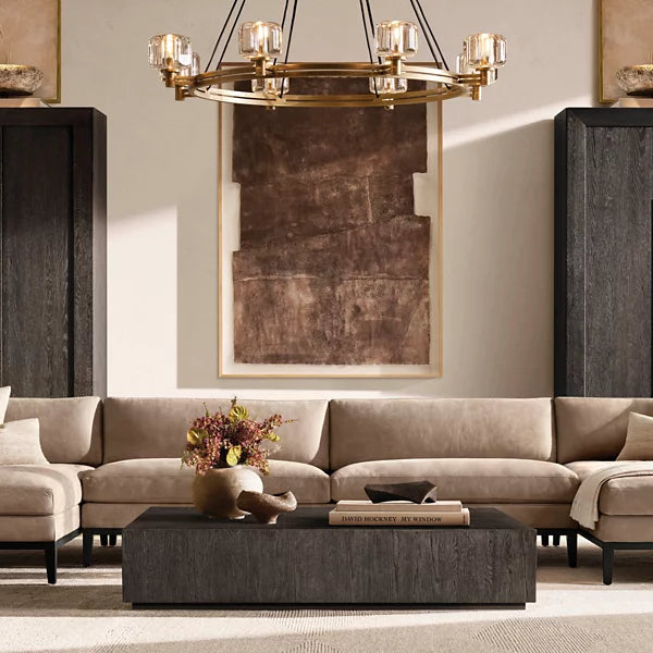 Demaret Sculpted Crystal Round Chandelier 60"