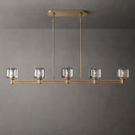 Demaret Sculpted Crystal Linear Chandelier 54"