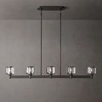 Demaret Sculpted Crystal Linear Chandelier 54"