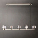 Demaret Sculpted Crystal Double Linear Chandelier 54"