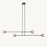 Demaret Sculpted Crystal Mobile Linear Chandelier 72"