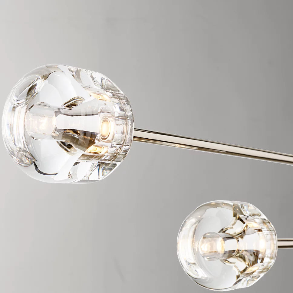 Demaret Sculpted Crystal Mobile Linear Chandelier 54"