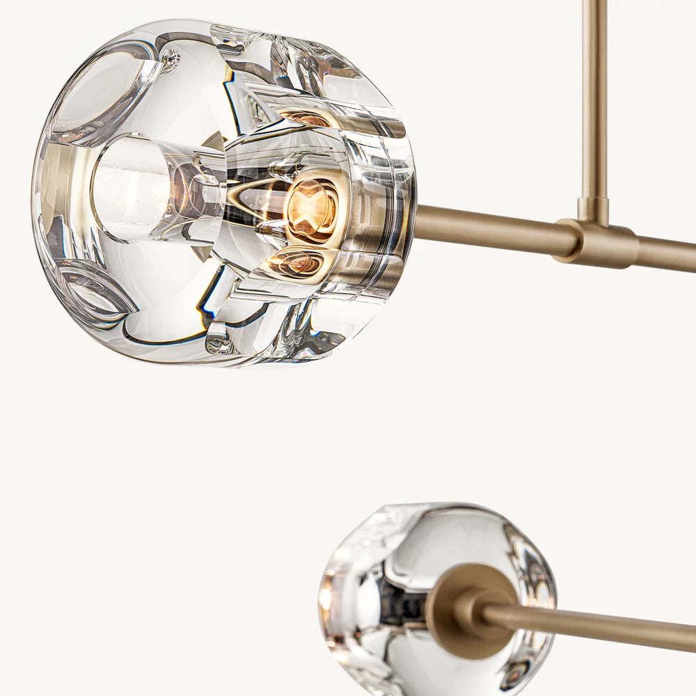 Demaret Sculpted Crystal Mobile Round Chandelier 62"
