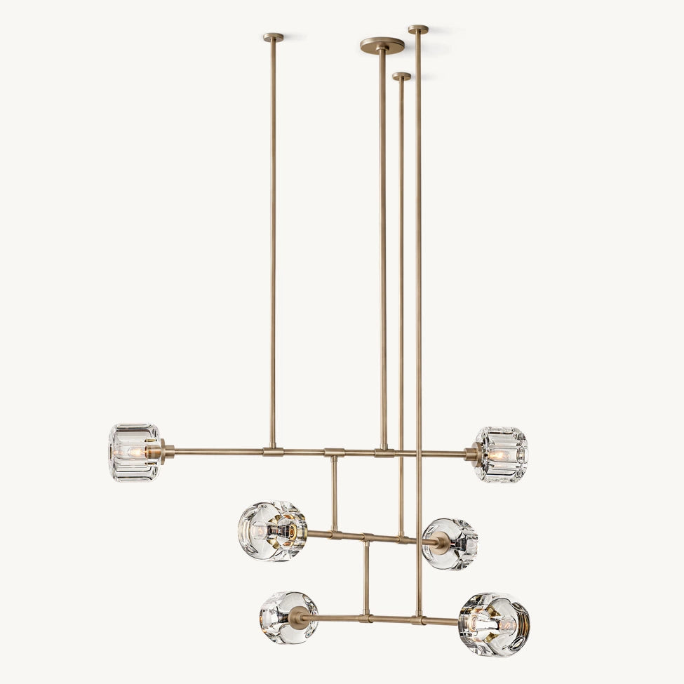 Demaret Sculpted Crystal Mobile Round Chandelier 62"
