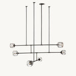 Demaret Sculpted Crystal Mobile Round Chandelier 62"