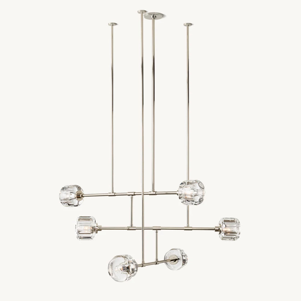 Demaret Sculpted Crystal Mobile Round Chandelier 48"