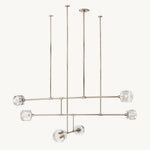 Demaret Sculpted Crystal Mobile Round Chandelier 62"