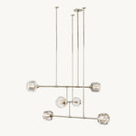 Demaret Sculpted Crystal Mobile Round Chandelier 48"