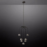 Hemisphere Delicate Crystal Round Chandelier 36"