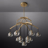 Hemisphere Delicate Crystal Round Chandelier 48"