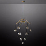 Hemisphere Delicate Crystal Round Chandelier 48"