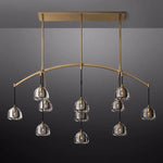 Hemisphere Delicate Crystal Linear Chandelier 72"