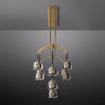 Hemisphere Delicate Crystal Linear Chandelier 72"