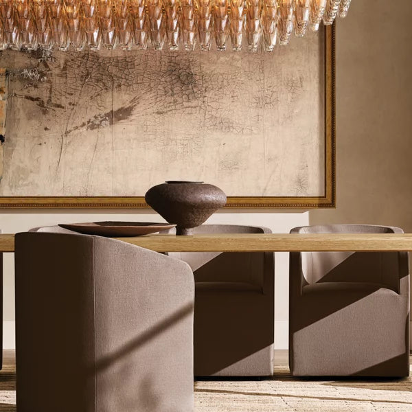 Chiara Murano Glass Tiered Rectangular Chandelier 74"