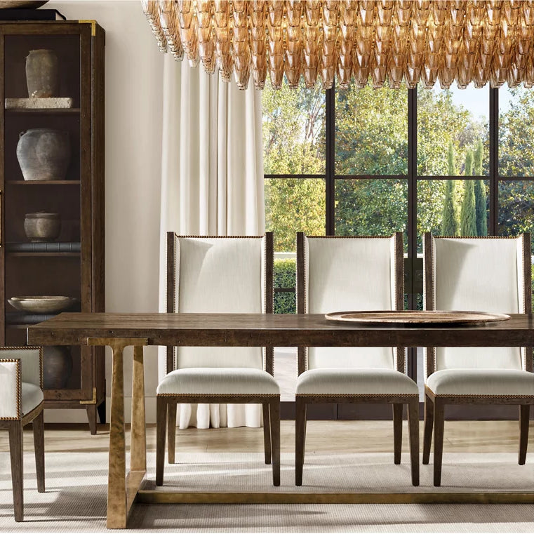 Chiara Murano Glass Tiered Rectangular Chandelier 74"