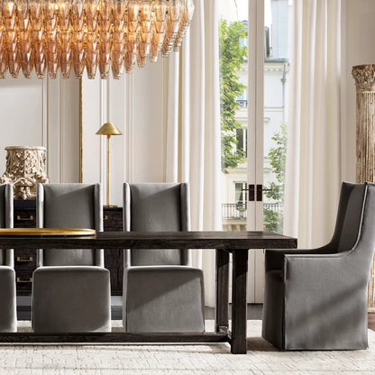 Chiara Murano Glass Tiered Rectangular Chandelier 74"