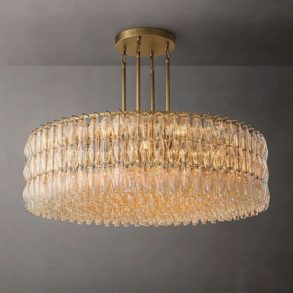 Chiara Murano Glass Round Chandelier 62"