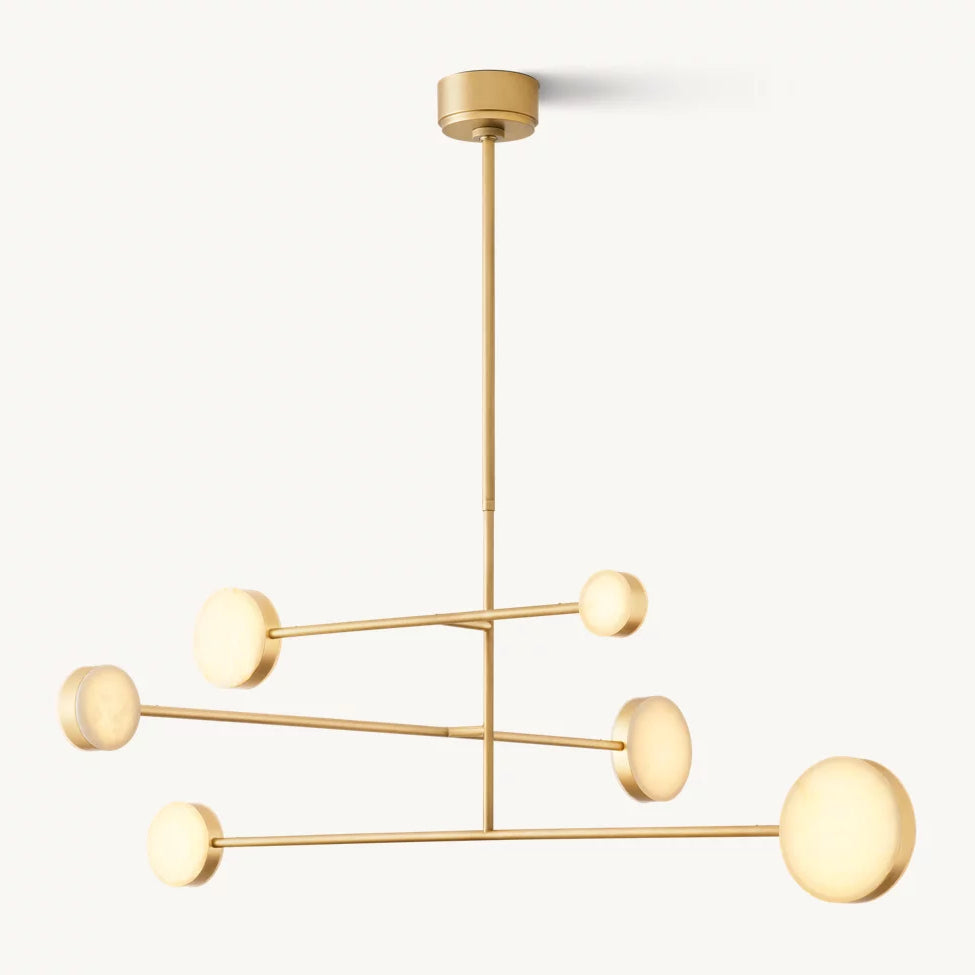 Alexander Floating Alabaster Mobile Chandelier 48"